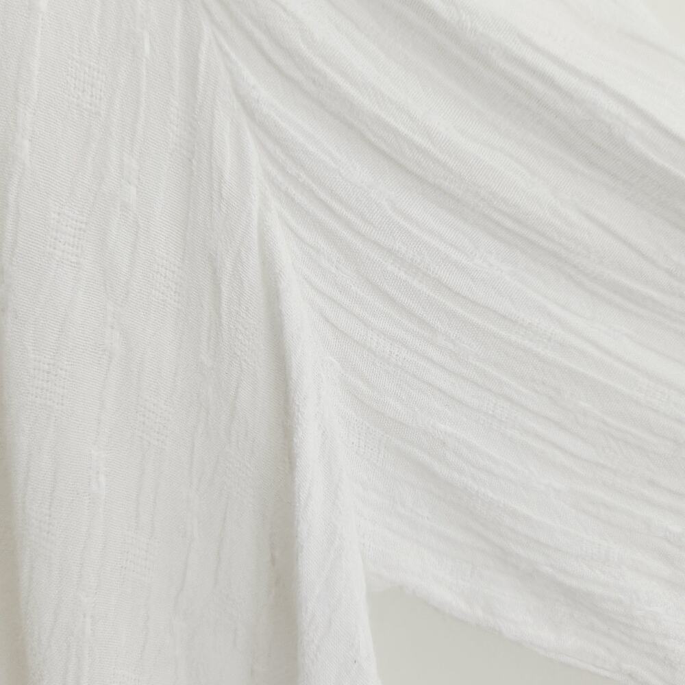 M Free People white linen like shirt with crochet details - Picture 5 of 5